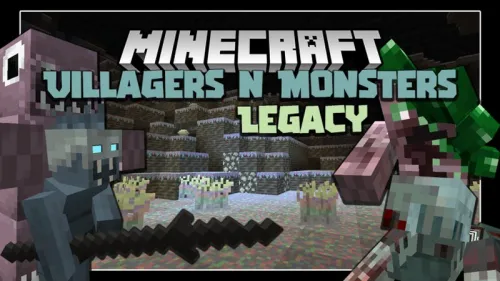 Villagers And Monsters Legacy — Minecraft mod, rasm 1