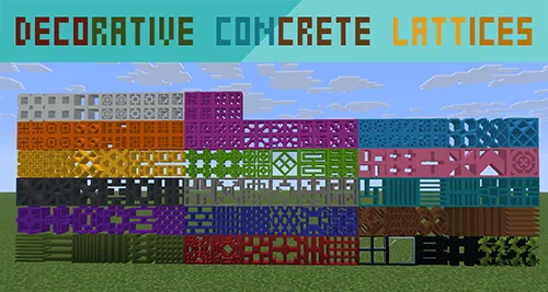 Decorative Concrete Lattices — Minecraft mod, rasm 1
