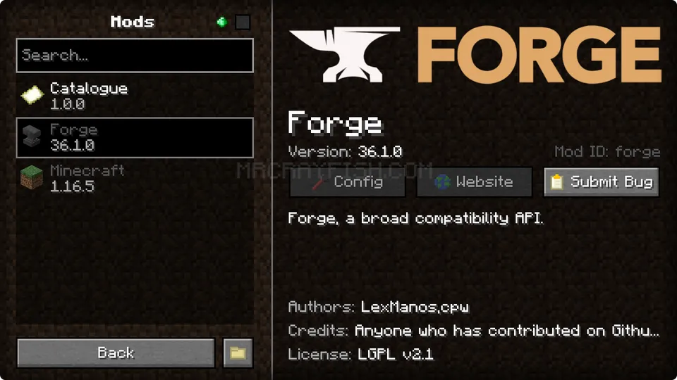 Catalogue — Minecraft mod, rasm 2
