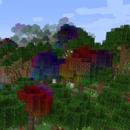 Rainbow Oak Trees 2 — Minecraft mod, rasm 1