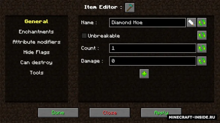 IBE Editor — Minecraft mod, rasm 2