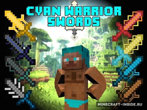 Cyan Warrior Swords — Minecraft mod, rasm 1
