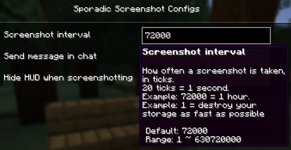 Sporadic Screenshot — Minecraft mod, rasm 3