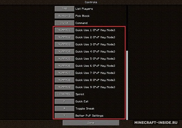 Better PvP — Minecraft mod, rasm 6