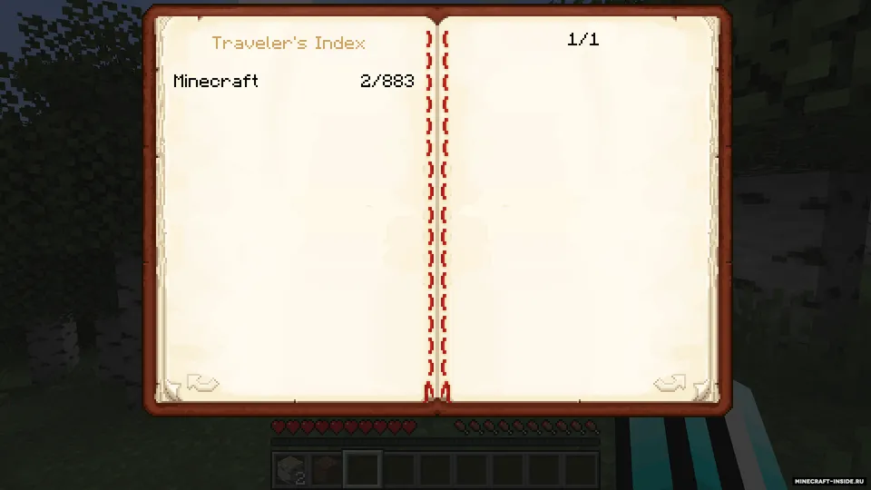 Traveler's Index — Minecraft mod, rasm 5