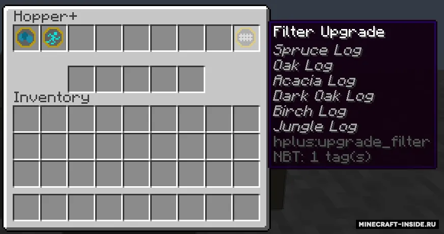 Better Hoppers (Hopper+) — Minecraft mod, rasm 2