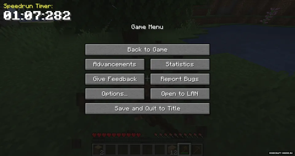 Speedrun Timer — Minecraft mod, rasm 2