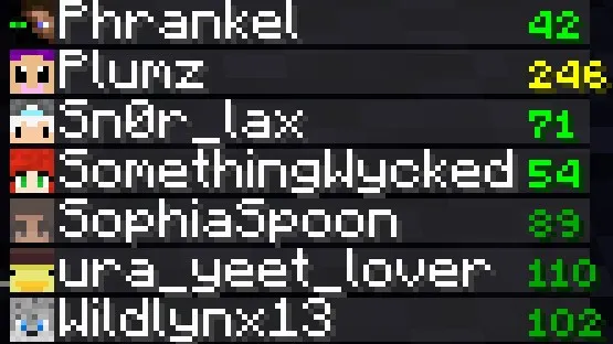 Numeric Ping — Minecraft mod, rasm 2