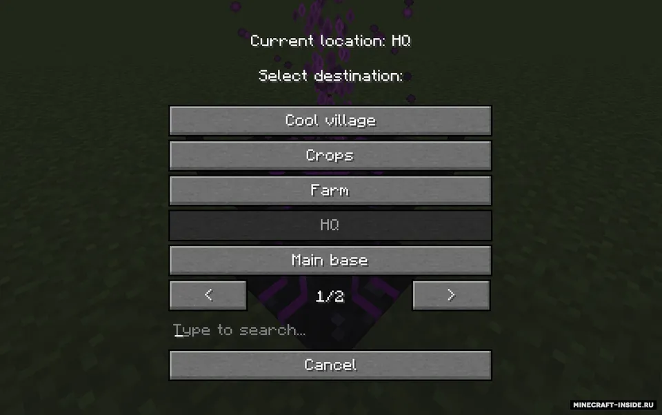 Teleport++ — Minecraft mod, rasm 3
