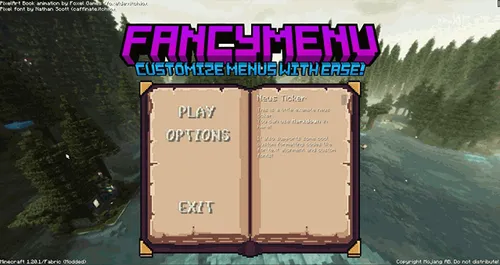 FancyMenu (FancyMain) — Minecraft mod, rasm 1