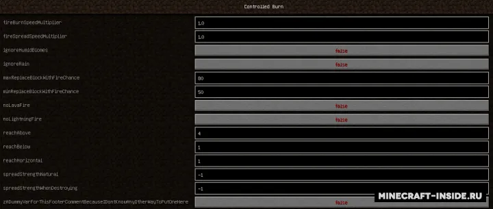 Controlled Burn — Minecraft mod, rasm 1