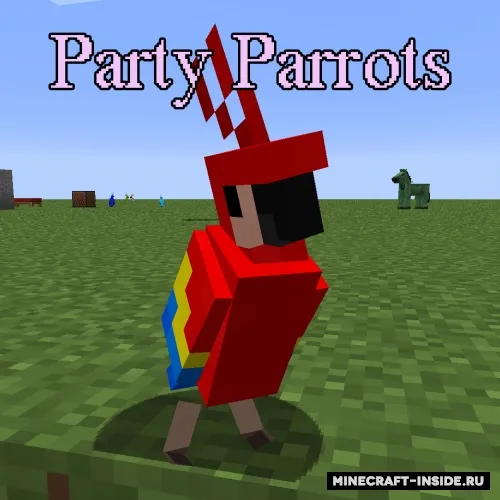 Party Parrots — Minecraft mod, rasm 1