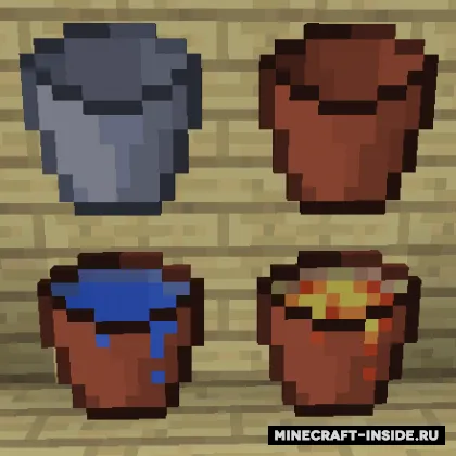 Clay Bucket — Minecraft mod, rasm 1