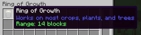 Ring of Growth — Minecraft mod, rasm 2