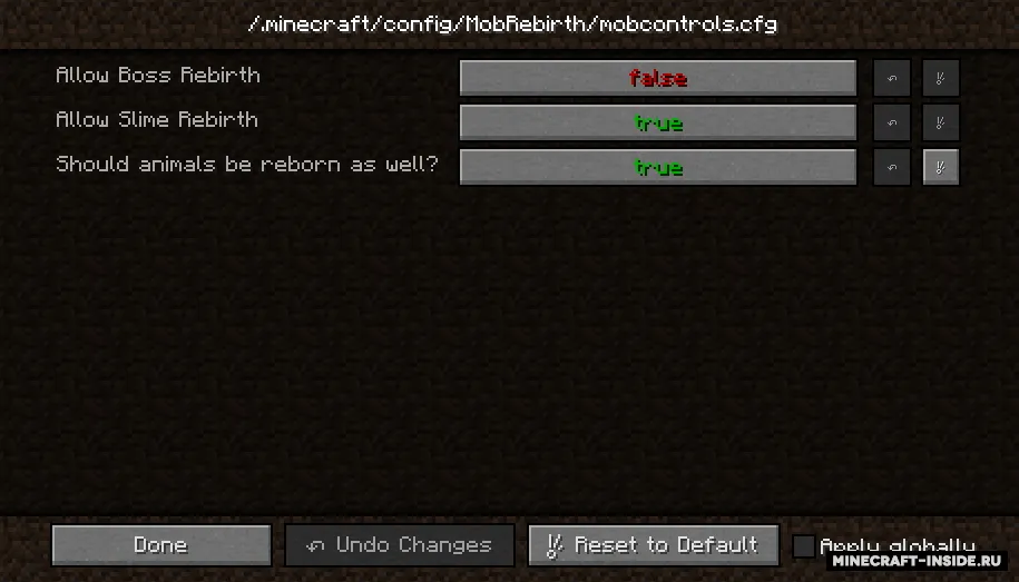 Mob Rebirth — Minecraft mod, rasm 1