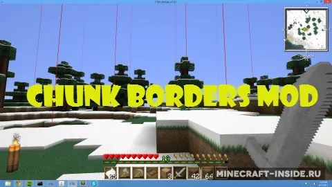 ChunkBorders — Minecraft mod, rasm 1