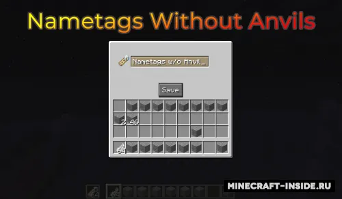 Nametags Without Anvils — Minecraft mod, rasm 1