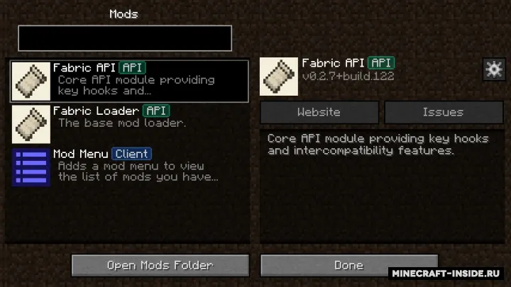Mod Menu — Minecraft mod, rasm 2