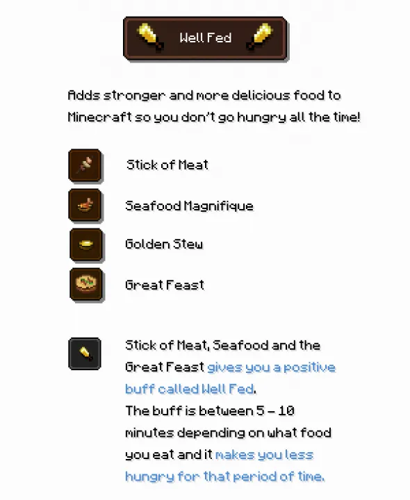 Well Fed — Minecraft mod, rasm 2