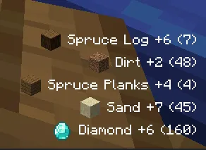 Pickup HUD — Minecraft mod, rasm 2