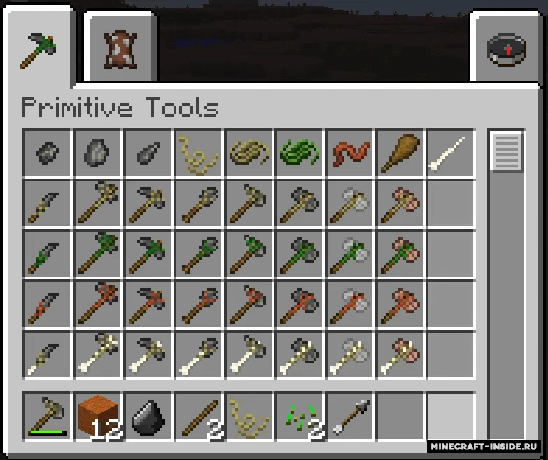 Primitive Tools — Minecraft mod, rasm 2