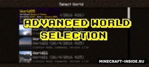 Advanced World Selection