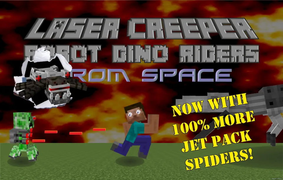 Laser Creeper Robot Dino Riders — Minecraft mod, rasm 2