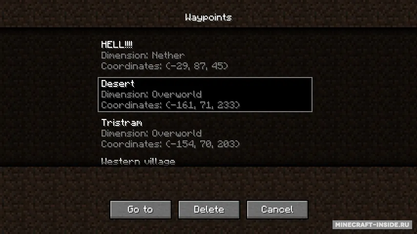 Waypoints — Minecraft mod, rasm 4