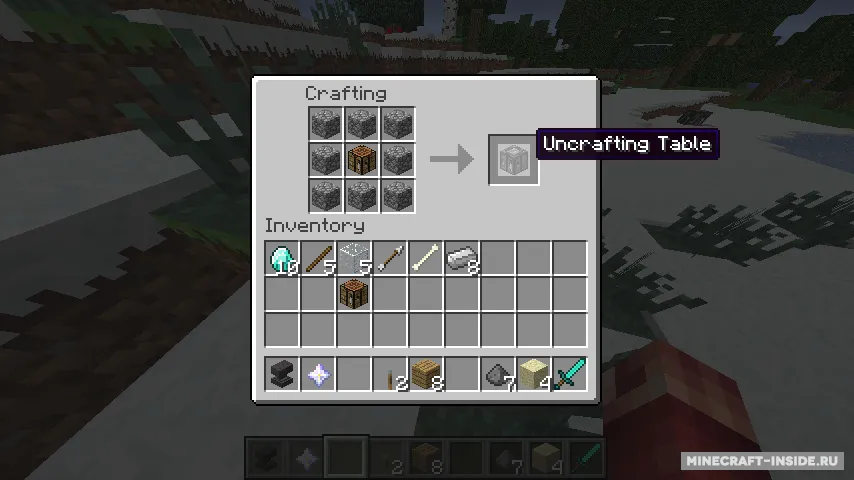 Uncrafting Table — Minecraft mod, rasm 2