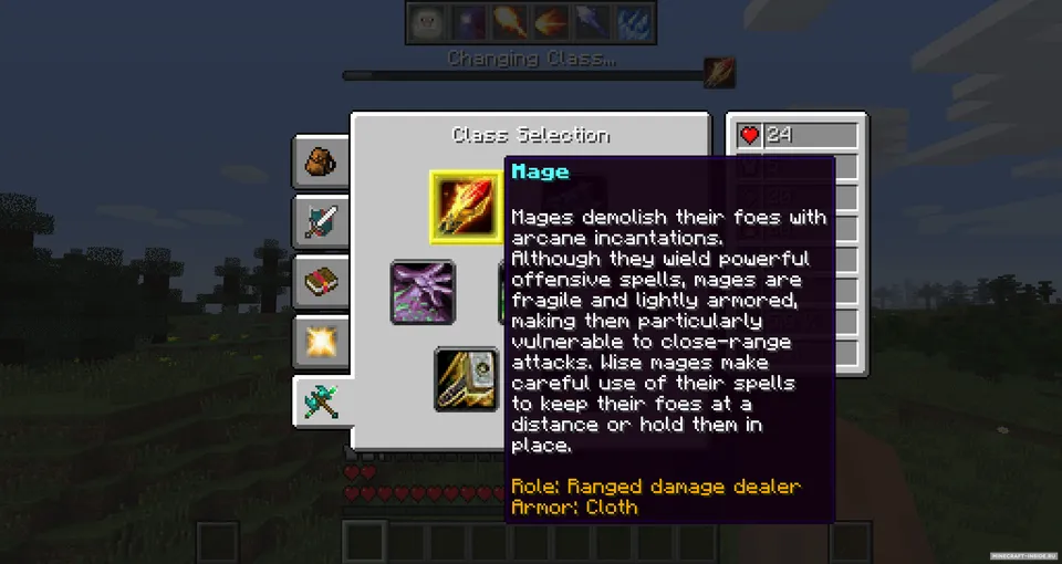 Classes of Warcraft — Minecraft mod, rasm 6