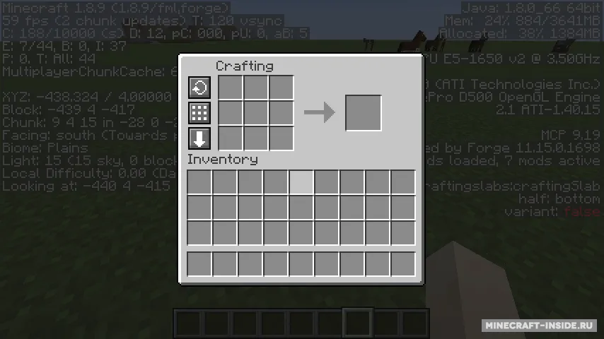 Crafting Slabs — Minecraft mod, rasm 3