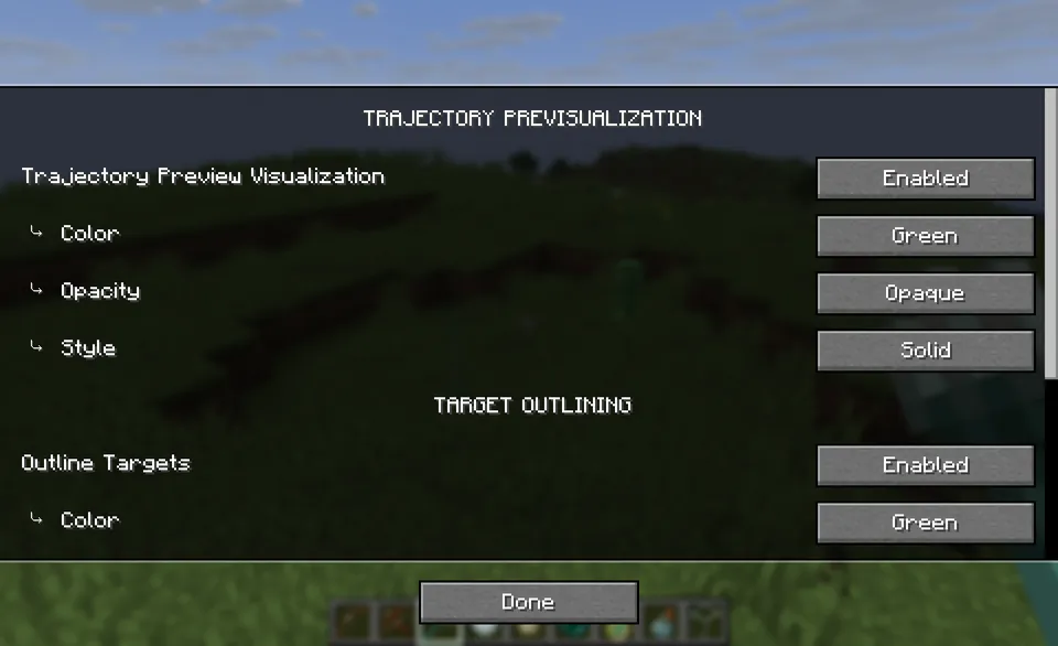 Projectile Trajectroy Preview — Minecraft mod, rasm 5