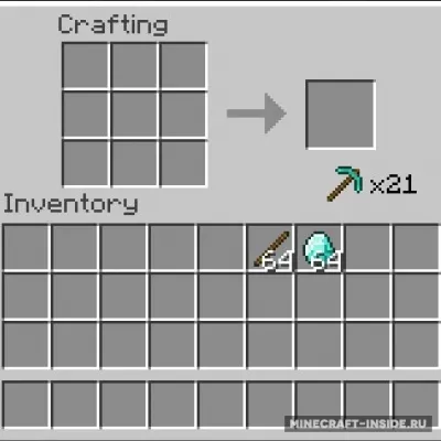 One click crafting — Minecraft mod, rasm 1