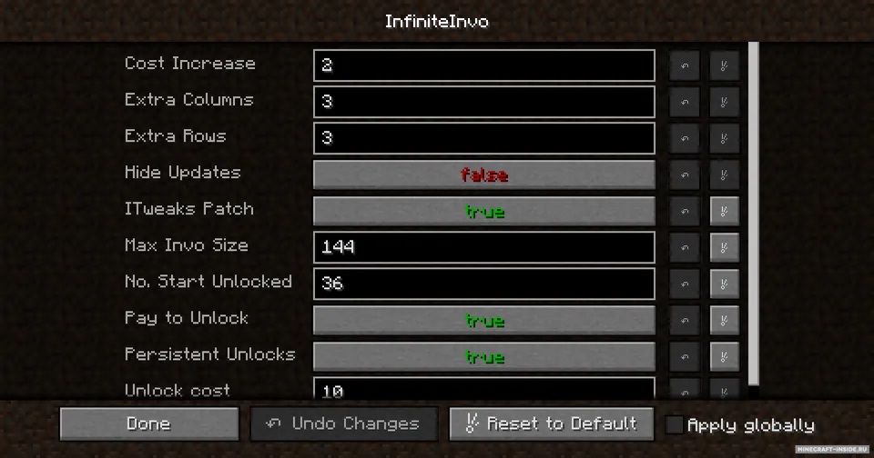 InfiniteInvo — Minecraft mod, rasm 3