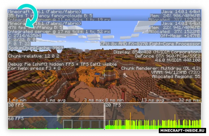 Sodium — Minecraft mod, rasm 2