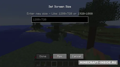 ScreenSize — Minecraft mod, rasm 1