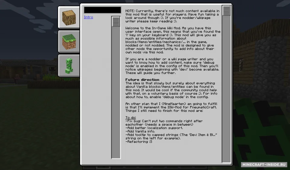 In-Game Wiki — Minecraft mod, rasm 4