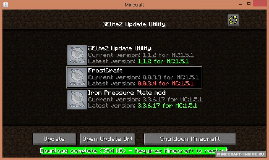 XEliteZ Mod Update Utility — Minecraft mod, rasm 3