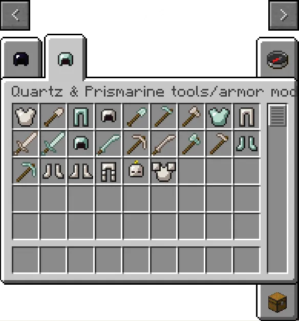 Quartz and Prismarine Armor/Tools — Minecraft mod, rasm 4
