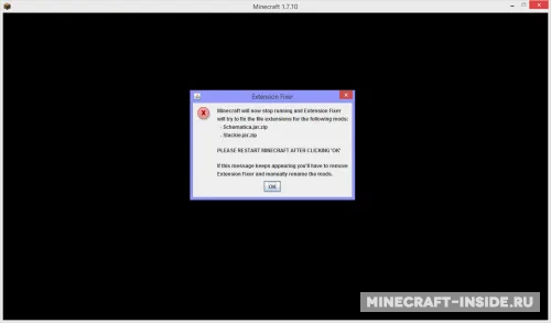 Extension Fixer — Minecraft mod, rasm 1