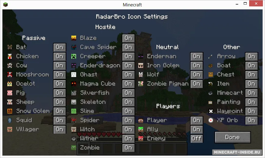 RadarBro — Minecraft mod, rasm 2