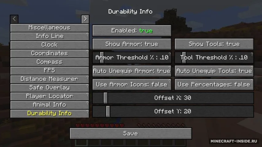 Zyin's HUD — Minecraft mod, rasm 3