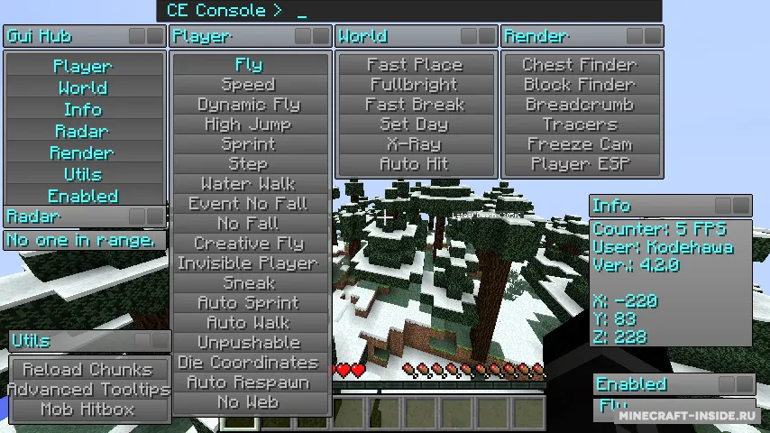 Cheating Essentials — Minecraft mod, rasm 2