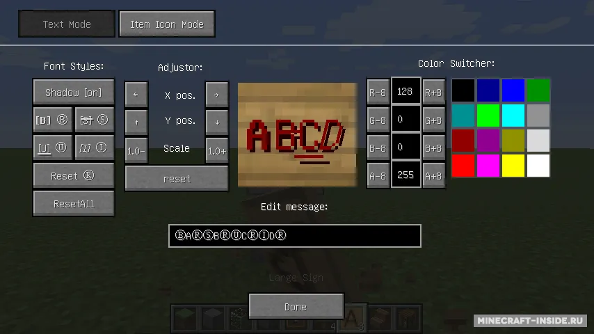 Large Sign — Minecraft mod, rasm 4