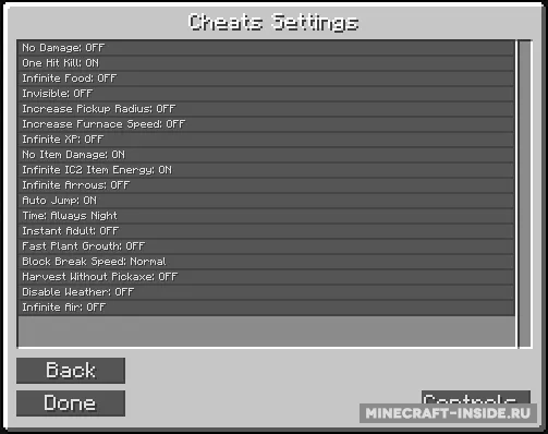 CJB Cheats — Minecraft mod, rasm 2