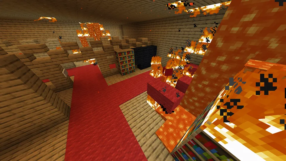 FireHouse yonayotgan uy — Minecraft xarita, rasm 3