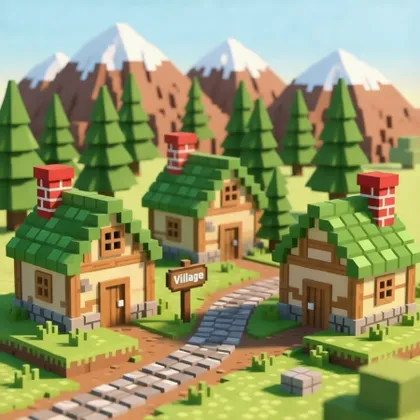 Qishloq himoyasi — Minecraft xarita, rasm 1