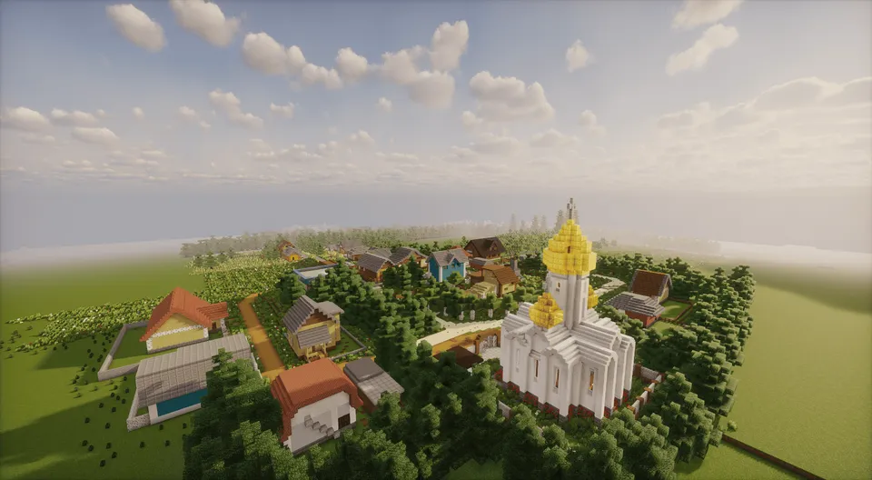 Rus qishlog'i Uteshe — Minecraft xarita, rasm 2