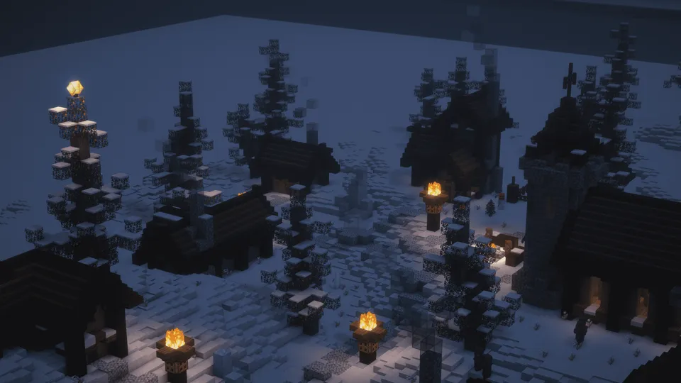 Qishki shahar afsonasi — Minecraft xarita, rasm 2