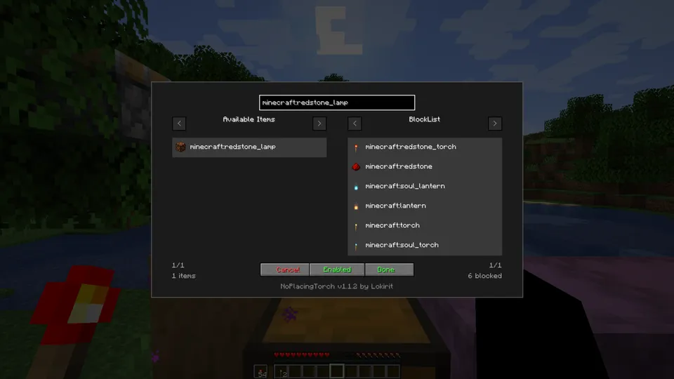 NoPlacingTorch — Minecraft mod, rasm 3